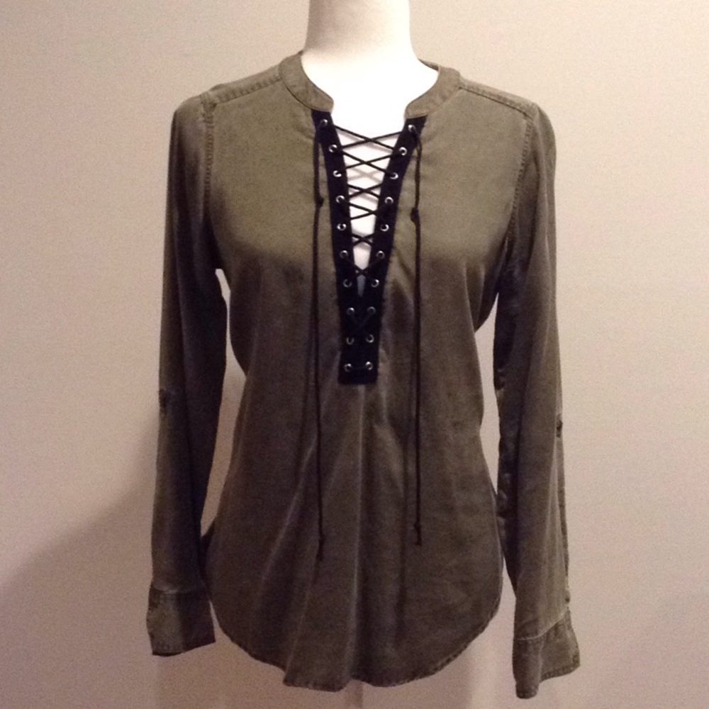 Express front tie shirt